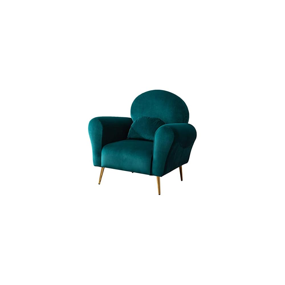 Renovation House Tub Chair Single Sofa Comfortable Velvet Face Luxury Bedroom Living Room Furniture High Density Sponge Blue