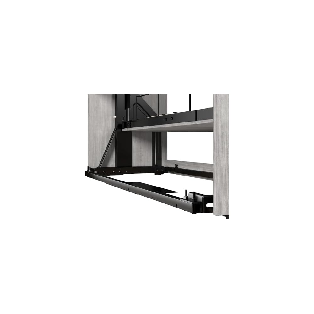 Bestar Queen Murphy Bed & Closet Organizer, Platinum Gray, Claremont, 105W