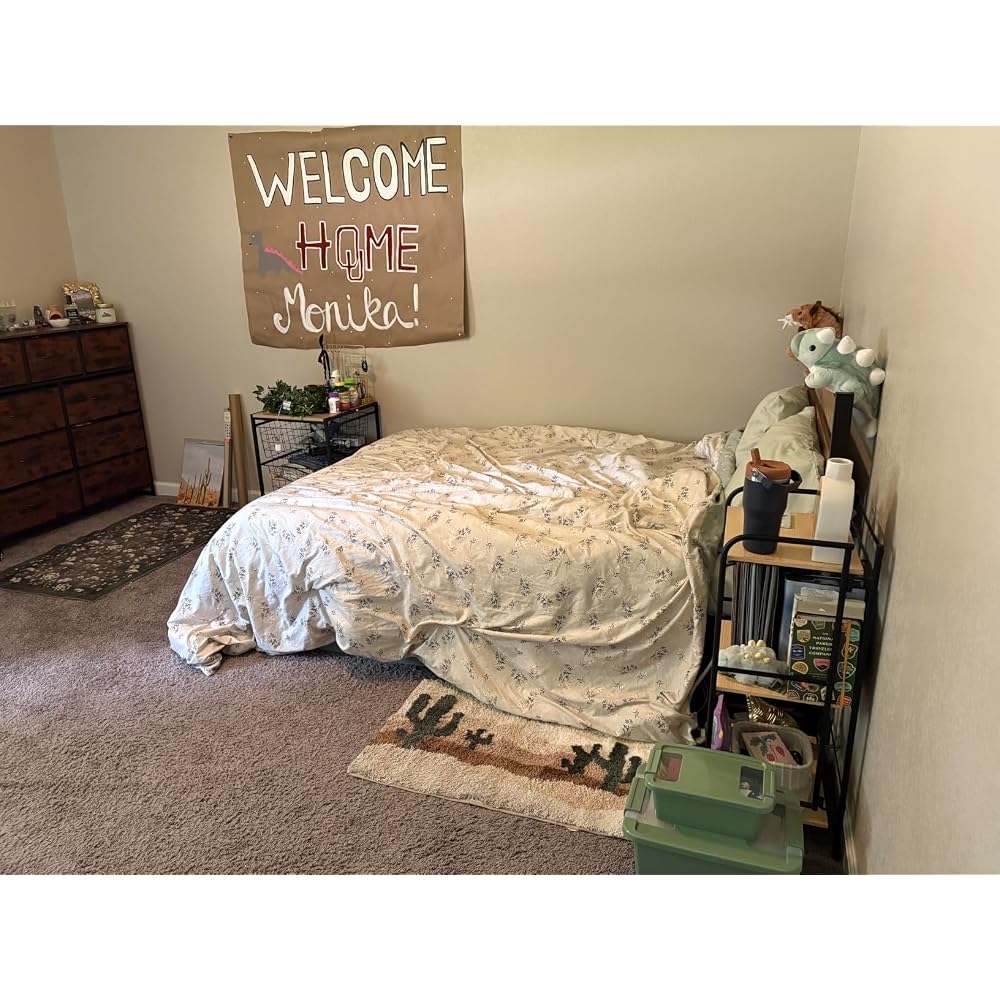 OLIXIS Twin Platform Bed Frame with Wooden Headboard and Footboard, Heavy Duty Metal Slat Mattress Base, 500 LBS Weight Capacity, Sturdy Stable Structure, No Box Spring Needed, Quick Simple Assembly
